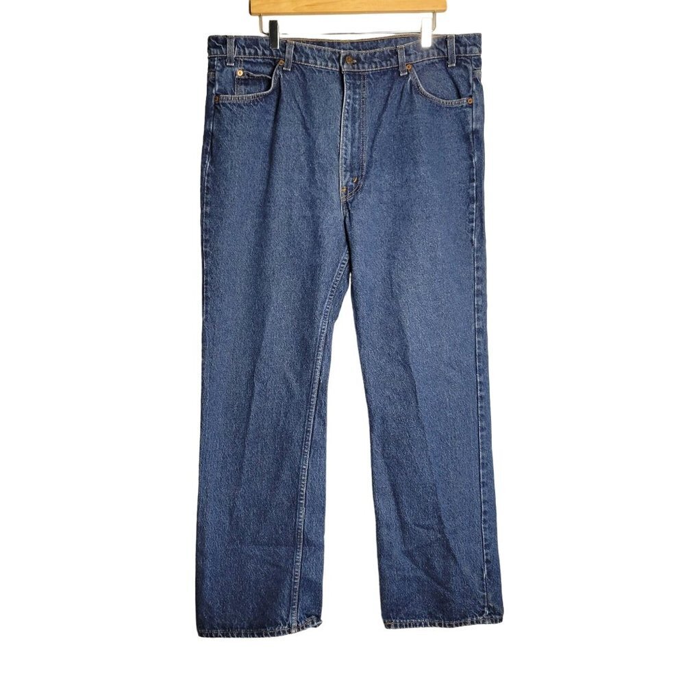 Levi's 517 Orange Tab 70's or 80's Boot Cut‎ Jeans Denim Blue Men's sz 38x30